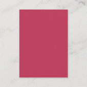 Chic Magenta Hochzeitsgeschenkliste QR Code Begleitkarte (Rückseite)