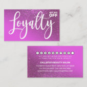 Chic Magenta Lila Glitzer Gradient Typografie Treuekarte (Vorne/Hinten)