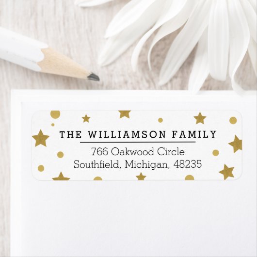 Chic Magical Gold & Black Stars & Polka Dot (Insitu)