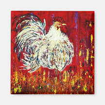 Chic Magnet Rooster Chicken Magnet