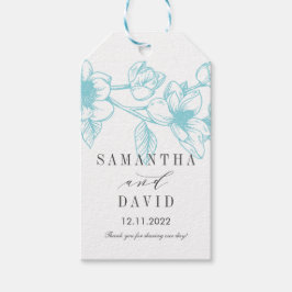 Chic Magnolia Blume | Blass | Hochzeit Geschenkanhänger