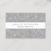 Chic Make-up silber Glitzer Glitzern Sequenzen Visitenkarte (Vorderseite)