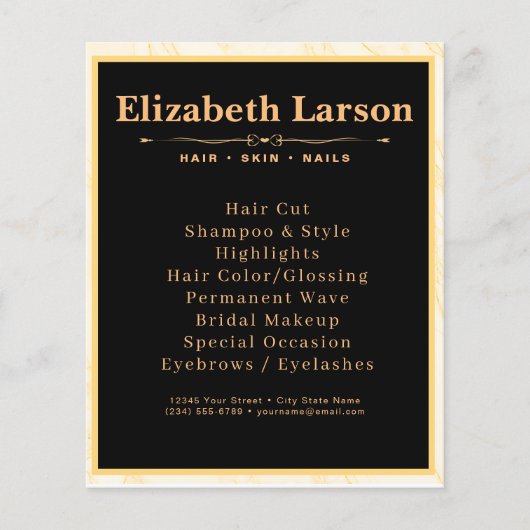 Chic Makeup Artist Friseur Salon Friseur Salon Flyer (Vorne)