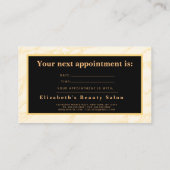 Chic Makeup Artist Hair Salon Stellenkarte Visitenkarte (Rückseite)