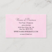 Chic Makeup Artist Pink Gold Imitats Diamant Blend Visitenkarte (Rückseite)