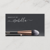 Chic Makeup Artist QR Code Black Visitenkarte (Vorderseite)