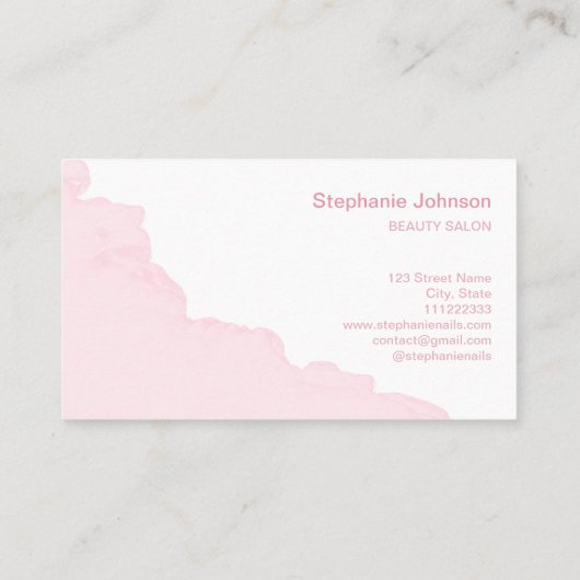 Chic Makeup Artist Schönheitssalon Rosa Glitzer Visitenkarte (Rückseite)