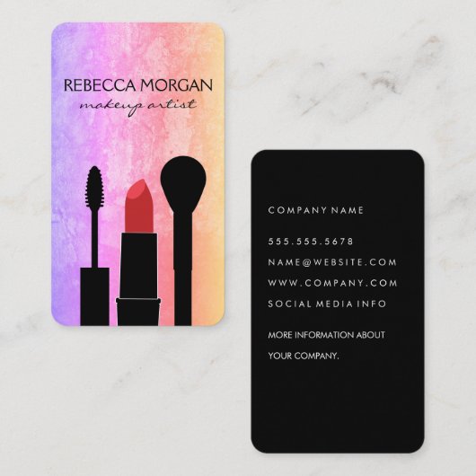 Chic Makeup Beauty Visitenkarte (Vorne/Hinten)