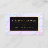 Chic Makeup Iridescent Marble Artist Friseur Salon Visitenkarte (Vorderseite)