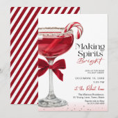 Chic Making Spirits Bright Urlaubsparty Einladung (Vorne/Hinten)