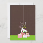 Chic Mama Crib Baby Girl Dusche Einladung (Rückseite)