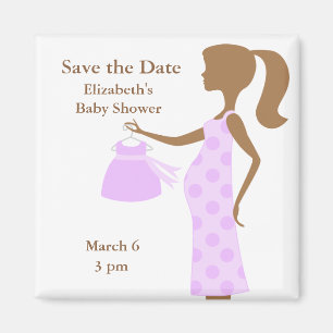 Chic Mama to be Baby Shower Speichern Sie das Datu Magnet