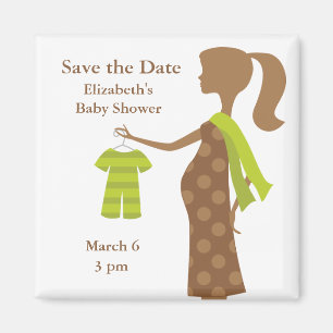 Chic Mama to be Baby Shower Speichern Sie das Datu Magnet
