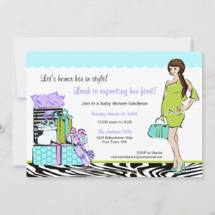 Chic Mama to be Shower Invitation 1 Einladung