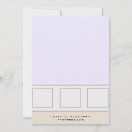 Chic Mama und Buggy mit Geschenken Einladung (Rückseite)