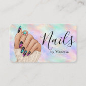 Chic Manicurist Artist Nail Studio Iridescent Opal Visitenkarte (Vorderseite)