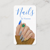 Chic Manicurist Stylish Nail Technician QR Code Visitenkarte (Vorderseite)