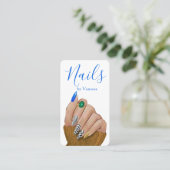 Chic Manicurist Stylish Nail Technician QR Code Visitenkarte (Stehend Vorderseite)