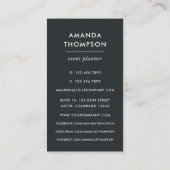 Chic Marble and Foil Geometric Visitenkarte (Rückseite)