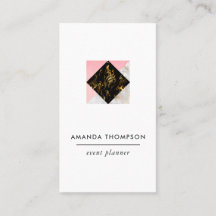 Chic Marble and Foil Geometric