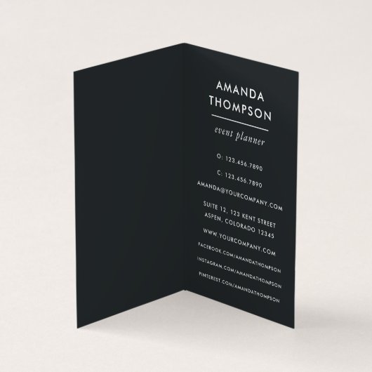 Chic Marble and Foil Geometric Visitenkarten (Innenseite)