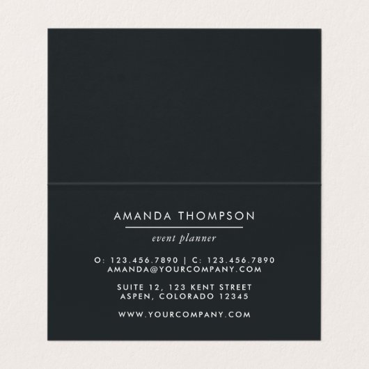 Chic Marble and Foil Geometric Visitenkarten (Innenseite Aufgefaltet)