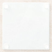 Chic Marble Finish Decorative Glass Untersetzer (Rückseite)