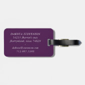 Chic Marble | Glitzy Glam Violet Lila Blue Ombre Gepäckanhänger (Rückseite horizontal)