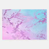Chic Marble | Glitzy Glam Violet Lila Blue Ombre Geschenkpapier Set (Vorderseite 2)