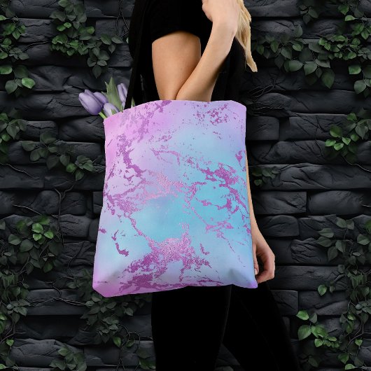 Chic Marble | Glitzy Glam Violet Lila Blue Ombre Tasche
