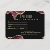 Chic Marble Gold Glitzer Rabattkarte (Rückseite)