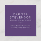 Chic Marble | Lavendel Lila Minze Green Custom Quadratische Visitenkarte (Rückseite)