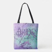 Chic Marble | Lavender Lila und Mint Bride Stamm Tasche (Rückseite)