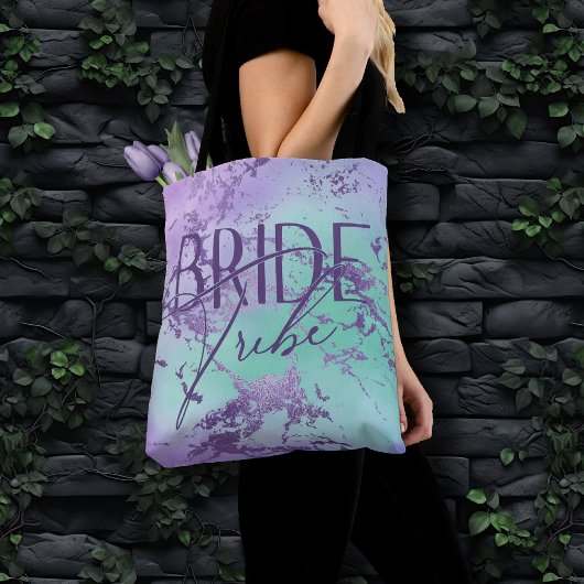 Chic Marble | Lavender Lila und Mint Bride Stamm Tasche