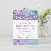 Chic Marble | Lavender Lila und Minze Green Einladung (Stehend Vorderseite)