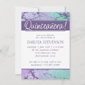 Chic Marble | Lavender Lila und Minze Green Einladung (Vorderseite)