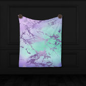Chic Marble | Lavender Lila und Minze Green Fleecedecke