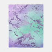 Chic Marble | Lavender Lila und Minze Green Fleecedecke (Vorderseite)