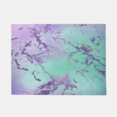 Chic Marble | Lavender Lila und Minze Green Fußmatte (Vorderseite)
