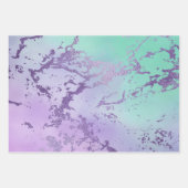 Chic Marble | Lavender Lila und Minze Green Geschenkpapier Set (Vorderseite 2)