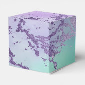Chic Marble | Lavender Lila und Minze Green Geschenkschachtel (Rückseite)