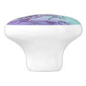 Chic Marble | Lavender Lila und Minze Green Keramikknauf (Seitenansicht)
