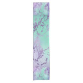Chic Marble | Lavender Lila und Minze Green Kurzer Tischläufer (Vorderseite)