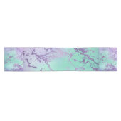 Chic Marble | Lavender Lila und Minze Green Kurzer Tischläufer (Horizontal)