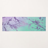 Chic Marble | Lavender Lila und Minze Green Yogamatte (Vorderseite (Horizontal))