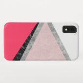 Chic Marble Layered Geometric Case-Mate iPhone Hülle (Rückseite (Horizontal))