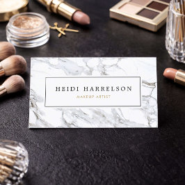 Chic Marble Makeup Artist Visitenkarte