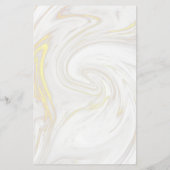 Chic Marble Minimalistisch Salon Service Menü (Hinten)