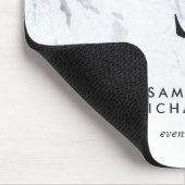 Chic Marble Monogram Mousepad (Ecke)