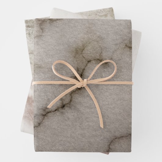 Chic Marble Stone Pastellfarben Moderner Luxus Geschenkpapier Set (Beispiel)